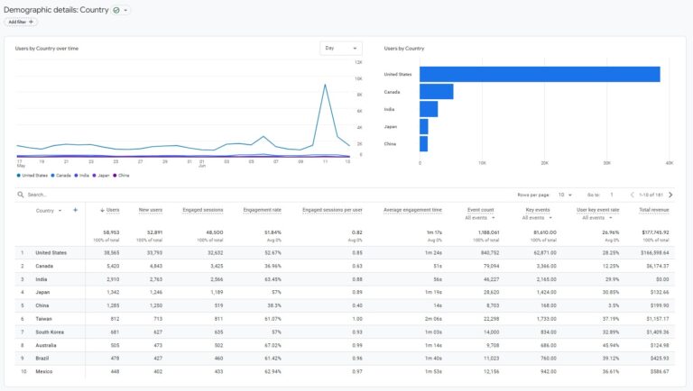 Google Analytics demographics 